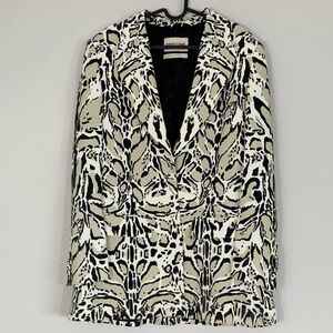 Roberto Cavalli Italy Animal Print Viscose Designer Blazer Size 50